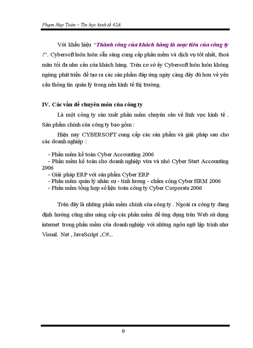 image for page Xây dựng phần mềm quản lý khách hàng tại công ty cổ phần phần mềm quản trị doanh nghiệp CyberSoft