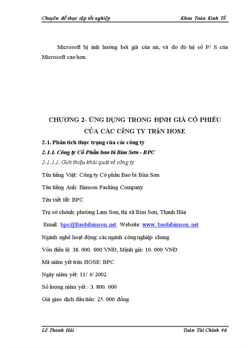 image for page Sử dụng một số hệ số tài chính trong định giá cổ phiếu trên thị trường chứng khoán Việt Nam