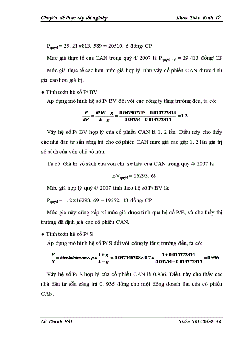 image for page Sử dụng một số hệ số tài chính trong định giá cổ phiếu trên thị trường chứng khoán Việt Nam