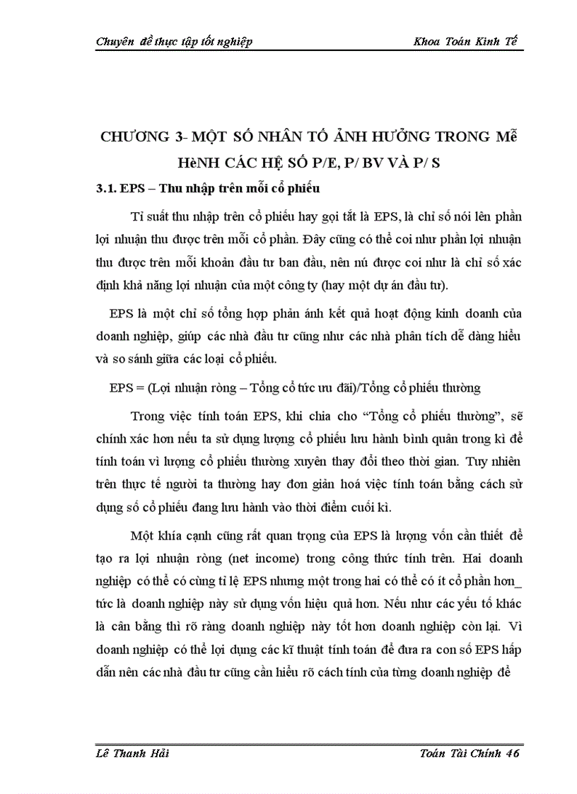 image for page Sử dụng một số hệ số tài chính trong định giá cổ phiếu trên thị trường chứng khoán Việt Nam