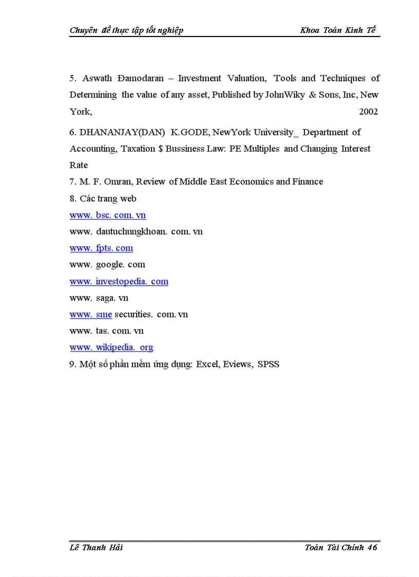 image for page Sử dụng một số hệ số tài chính trong định giá cổ phiếu trên thị trường chứng khoán Việt Nam