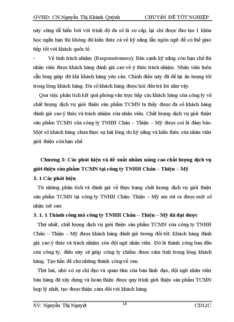 image for page Giải pháp nâng cao chất lượng dịch vụ giới thiệu sản phẩm TCMN tại công ty TNHH Chân – Thiện – Mỹ.