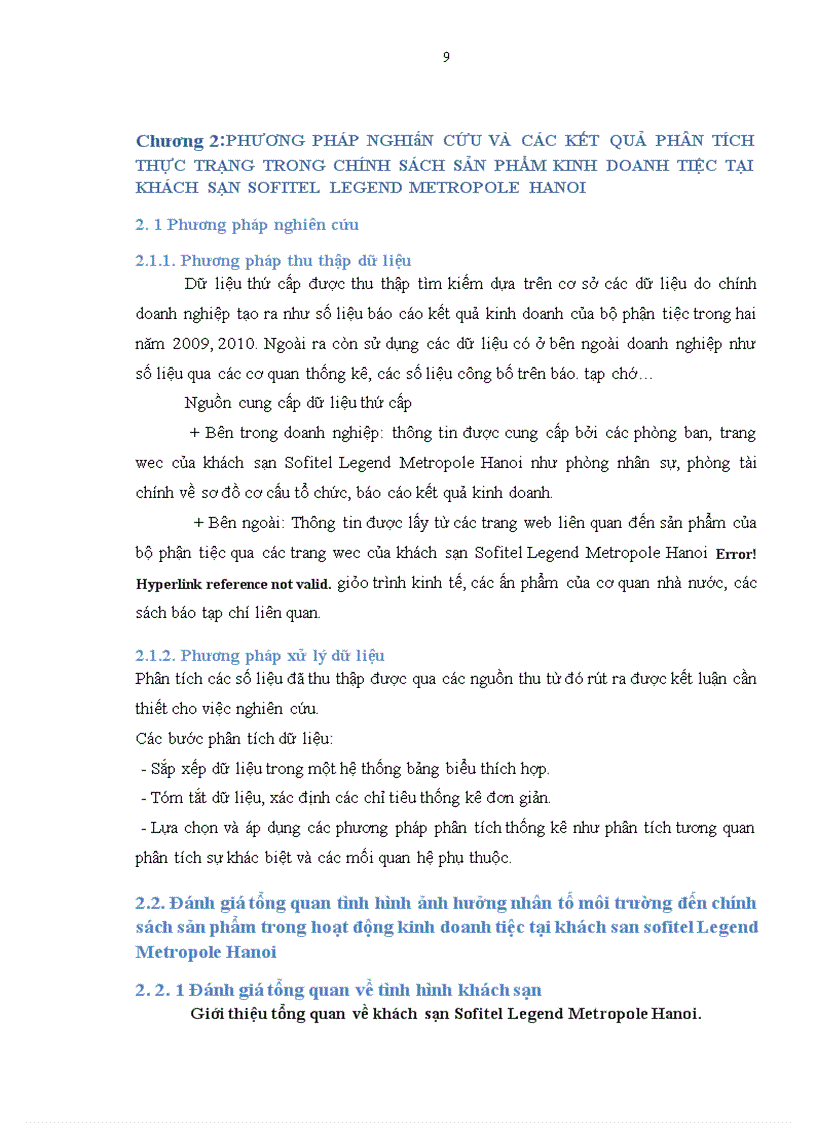 image for page Hoàn thiện chính sách sản phẩm trong kinh doanh tiệc tại khách sạn Sofitel Legend Metropole Hanoi