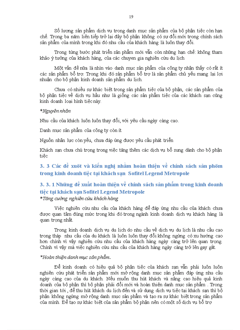 image for page Hoàn thiện chính sách sản phẩm trong kinh doanh tiệc tại khách sạn Sofitel Legend Metropole Hanoi