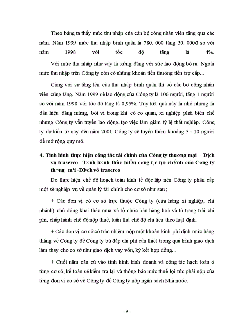 image for page Phân tích tình hình hoạt động kinh doanh và hiệu quả hoạt động kinh doanh của công ty thương mại - dịch vụ Traserco