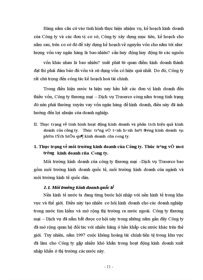 image for page Phân tích tình hình hoạt động kinh doanh và hiệu quả hoạt động kinh doanh của công ty thương mại - dịch vụ Traserco
