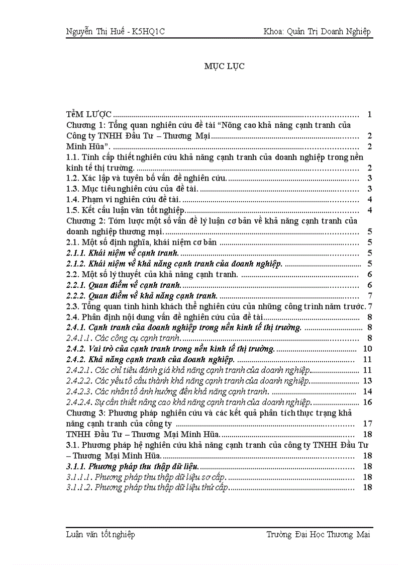 image for page Nâng cao khả năng cạnh tranh của Công ty TNHH Đầu Tư – Thương Mại Minh Hòa
