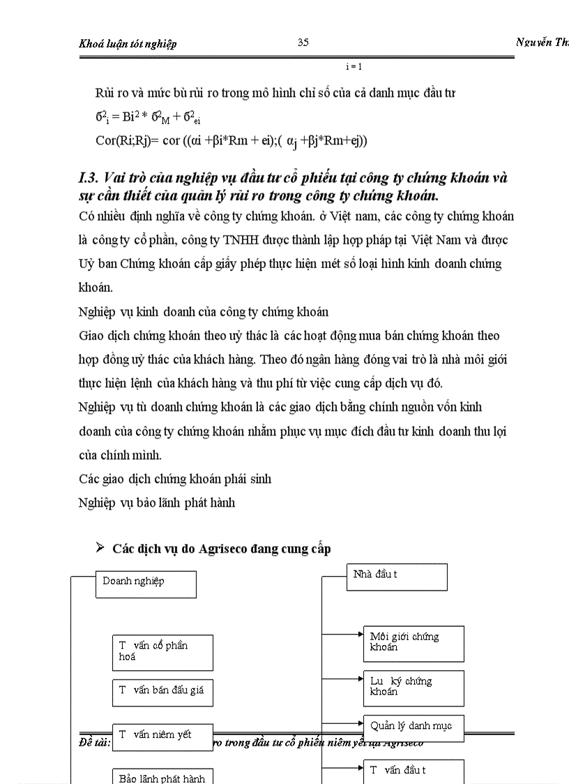 image for page Rủi ro và quản lý rủi ro trong đầu tư cổ phiếu niêm yết tại Agriseco