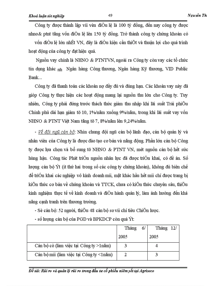 image for page Rủi ro và quản lý rủi ro trong đầu tư cổ phiếu niêm yết tại Agriseco