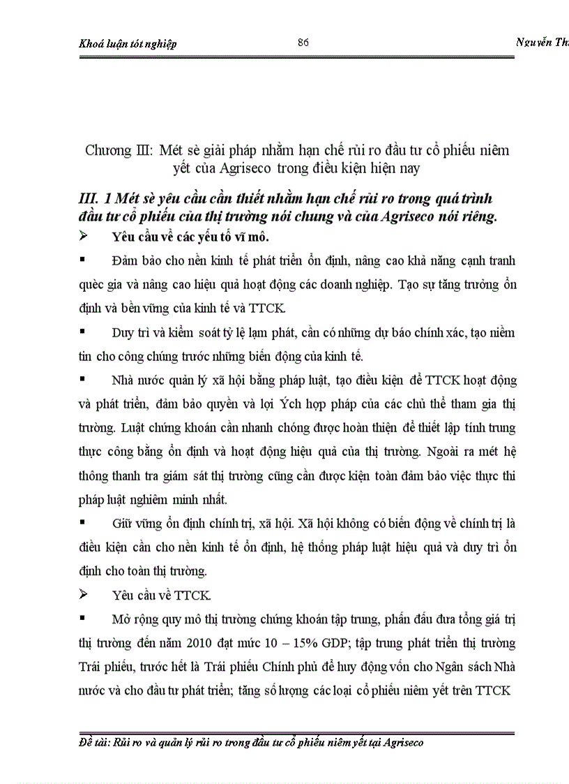 image for page Rủi ro và quản lý rủi ro trong đầu tư cổ phiếu niêm yết tại Agriseco