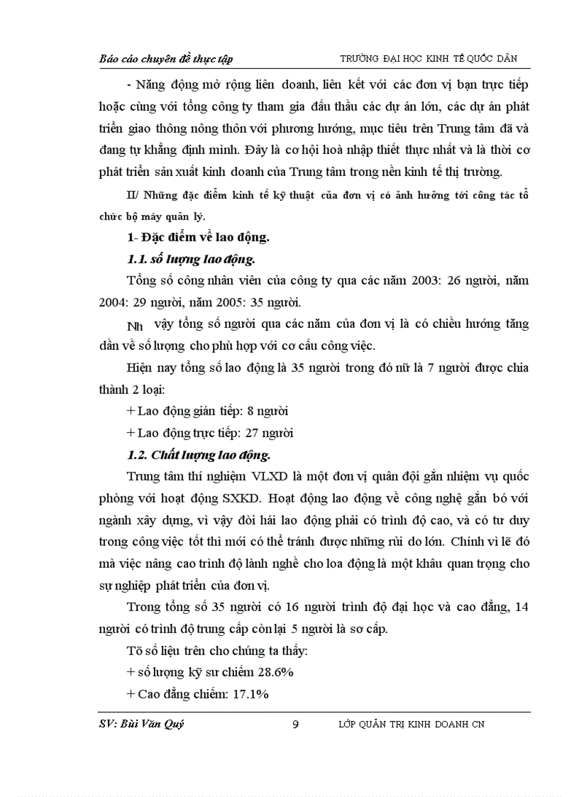 image for page Hoàn thiện cơ cấu tổ chức bộ máy quản lí của Trung tâm thí nghiệm VLXD