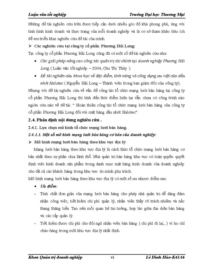 image for page Hoàn thiện công tác tổ chức mạng lưới bán hàng của công ty Cổ phần Phương Hải Long đối với mặt hàng dầu nhớt Halotec