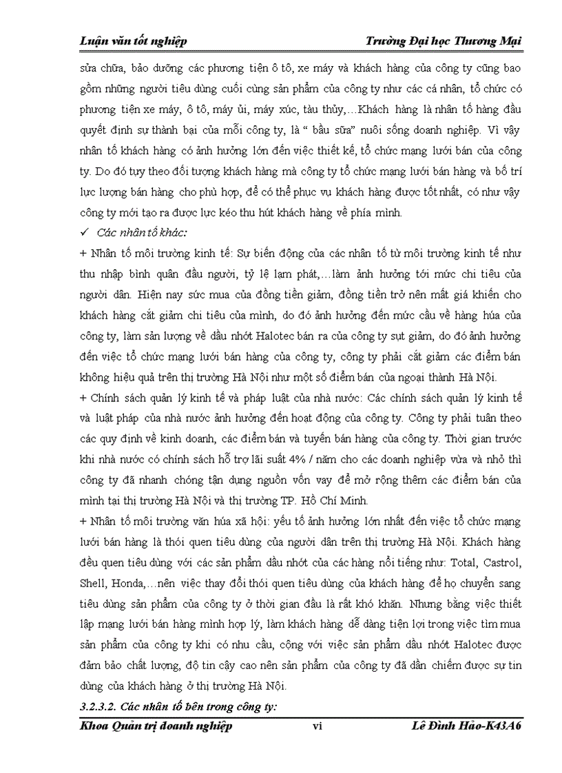 image for page Hoàn thiện công tác tổ chức mạng lưới bán hàng của công ty Cổ phần Phương Hải Long đối với mặt hàng dầu nhớt Halotec