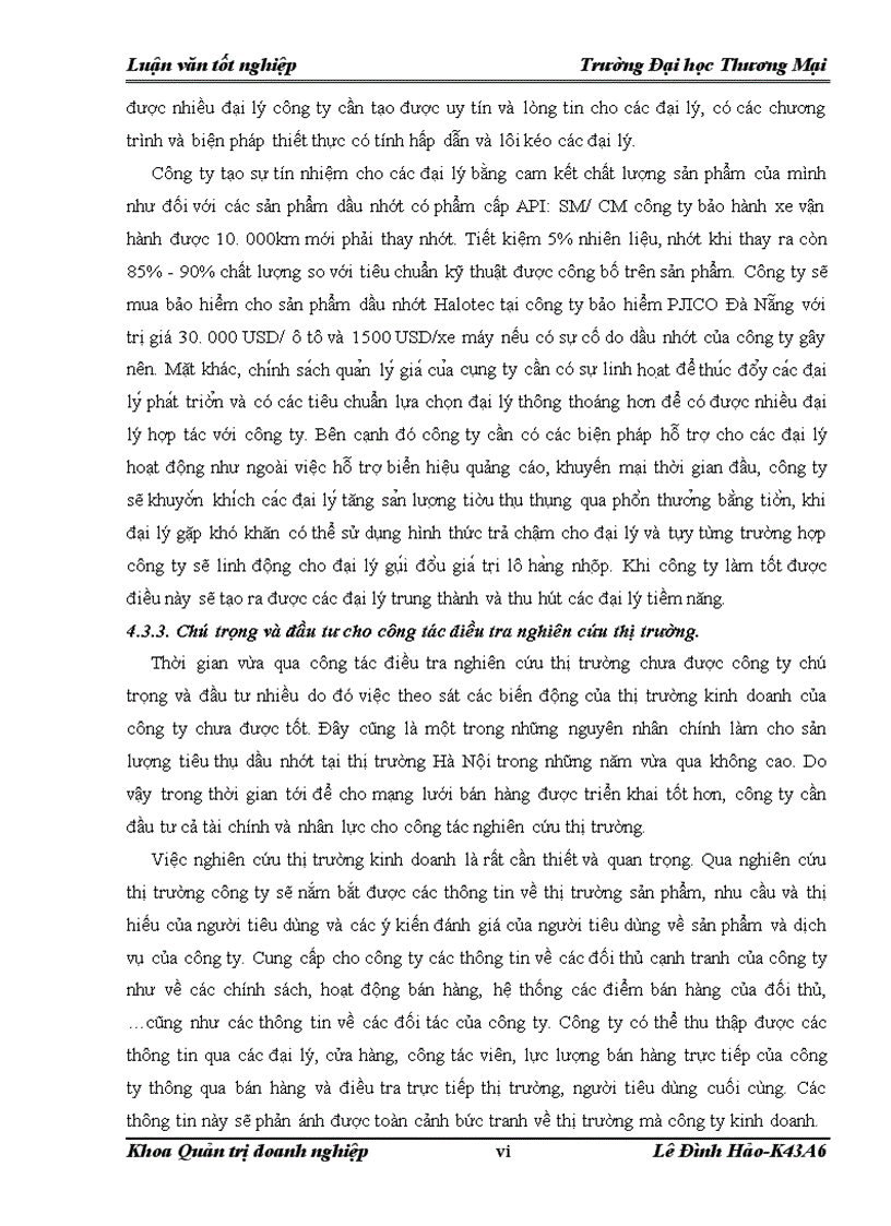 image for page Hoàn thiện công tác tổ chức mạng lưới bán hàng của công ty Cổ phần Phương Hải Long đối với mặt hàng dầu nhớt Halotec