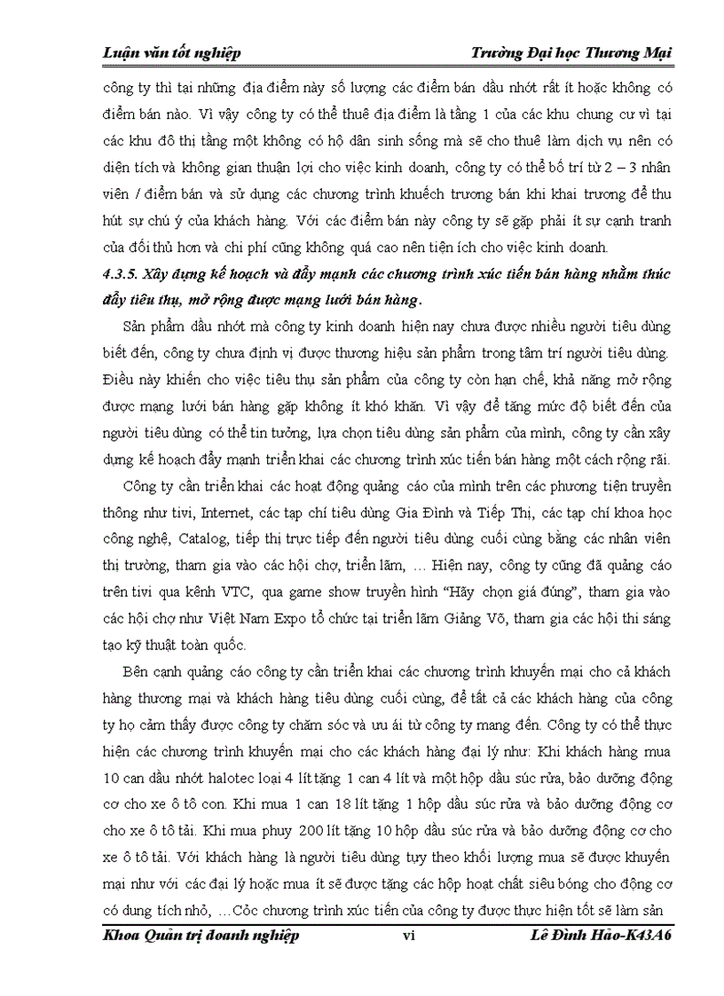 image for page Hoàn thiện công tác tổ chức mạng lưới bán hàng của công ty Cổ phần Phương Hải Long đối với mặt hàng dầu nhớt Halotec