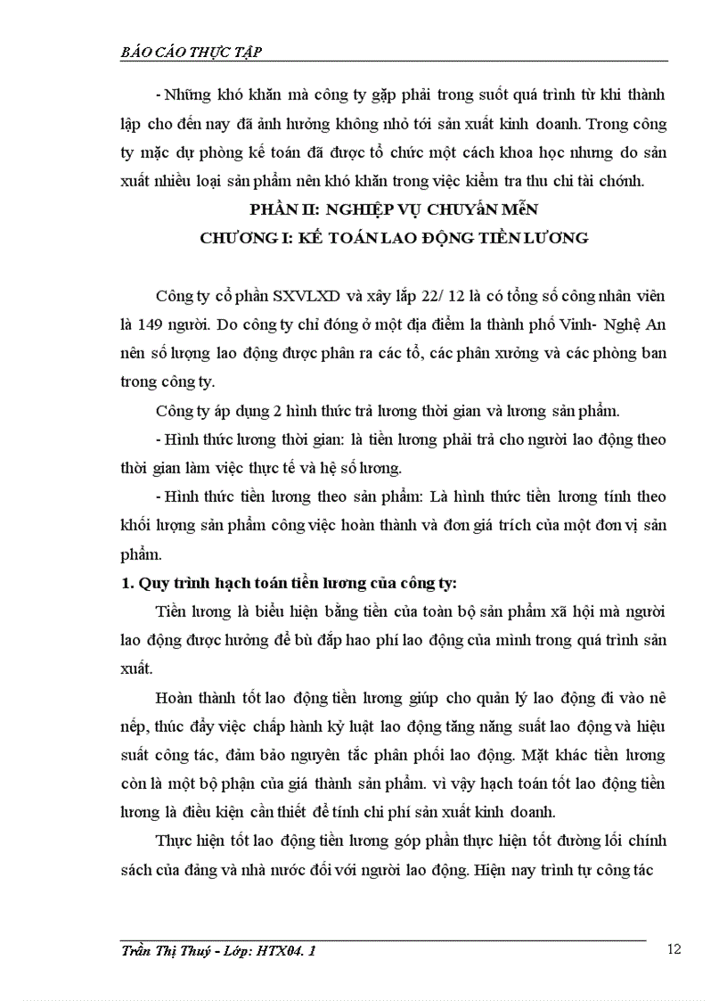 image for page Báo cáo thực tập tại Công ty Cổ phần sản xuất vật liệu xây dựng và xây lắp 22