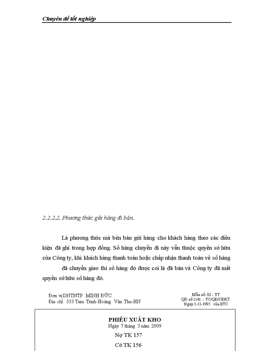 image for page Bán hàng và xác định kết quả kinh doanh cuả ĐN tư nhân thực phẩm Minh Đức