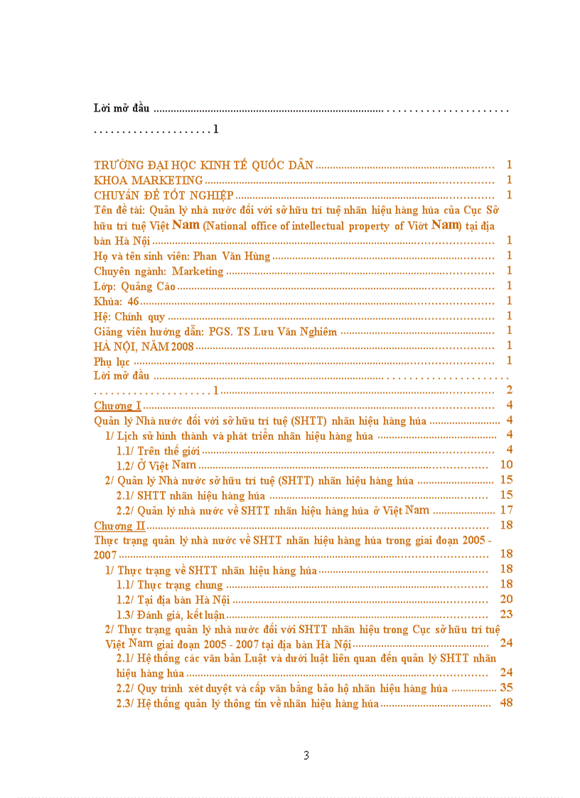 image for page Quản lý nhà nước đối với sở hữu trí tuệ nhãn hiệu hàng hóa của Cục Sở hữu trí tuệ Việt Nam (National office of intellectual property of Viêt Nam) tại địa bàn Hà Nội