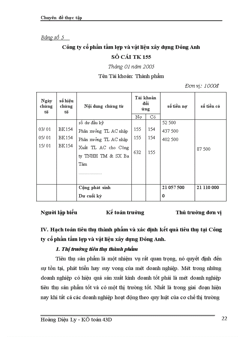 image for page Tổ chức hạch toán thành phẩm, tiêu thụ thành phẩm và xác định kết quả tiêu thụ tại Công ty cổ phần tấm lợp và vật liệu xây dựng Đông Anh
