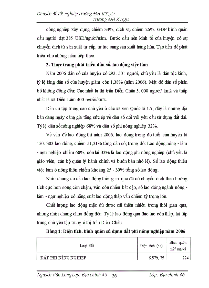 image for page Hoàn thiện công tác quy hoạch sử dụng đất đến năm 2010 của huyện Diễn Châu