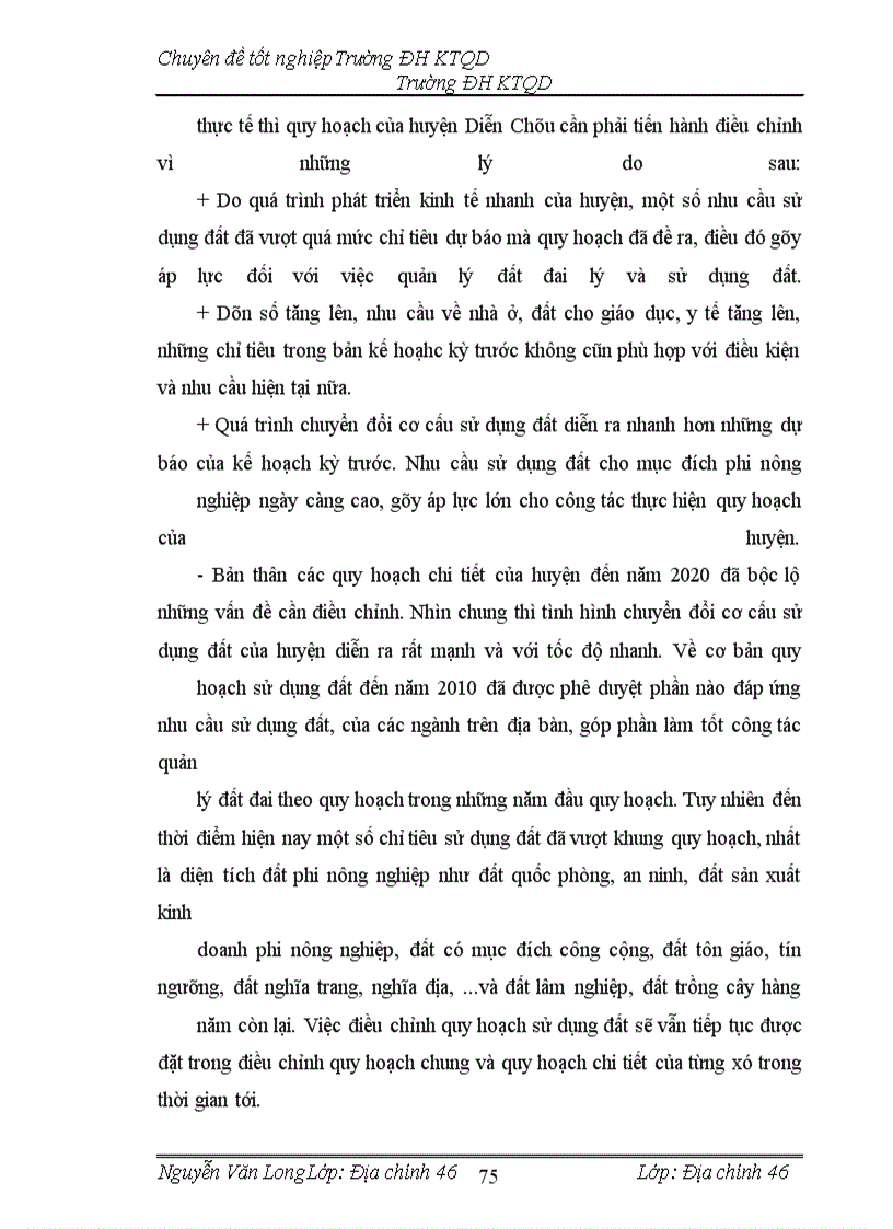 image for page Hoàn thiện công tác quy hoạch sử dụng đất đến năm 2010 của huyện Diễn Châu