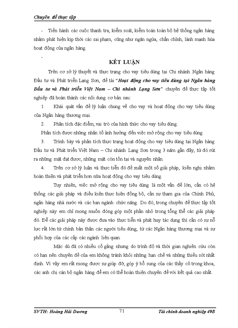 image for page Hoạt động cho vay tiêu dùng tại Ngân hàng Đầu tư và Phát triển Việt Nam – Chi nhánh Lạng Sơn