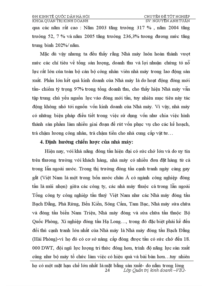 image for page Phân tích tính hiệu quả việc sử dụng vốn của Nhà máy đóng tầu Hạ Long