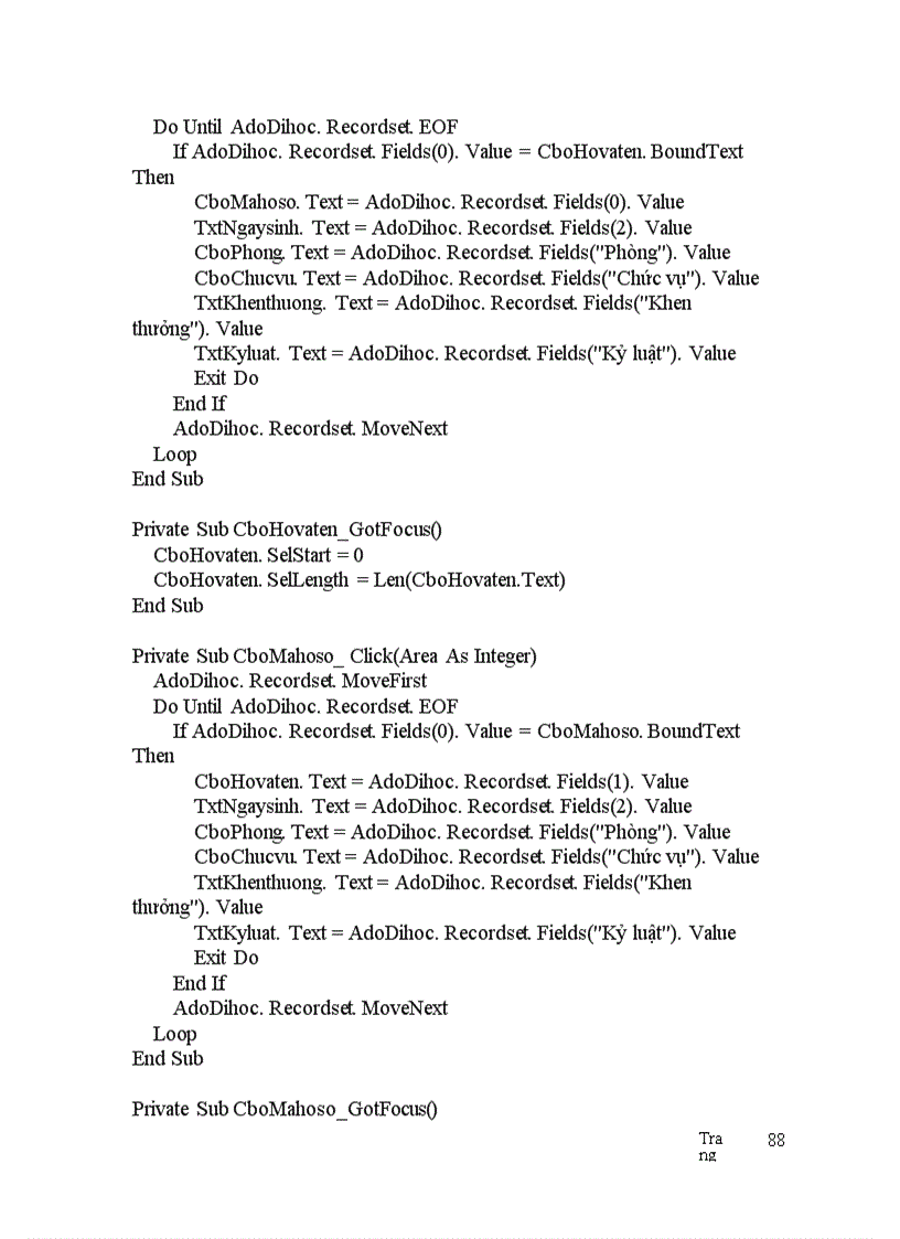 image for page Thiết kế tổng thể chương trình và tổ chức CSDL