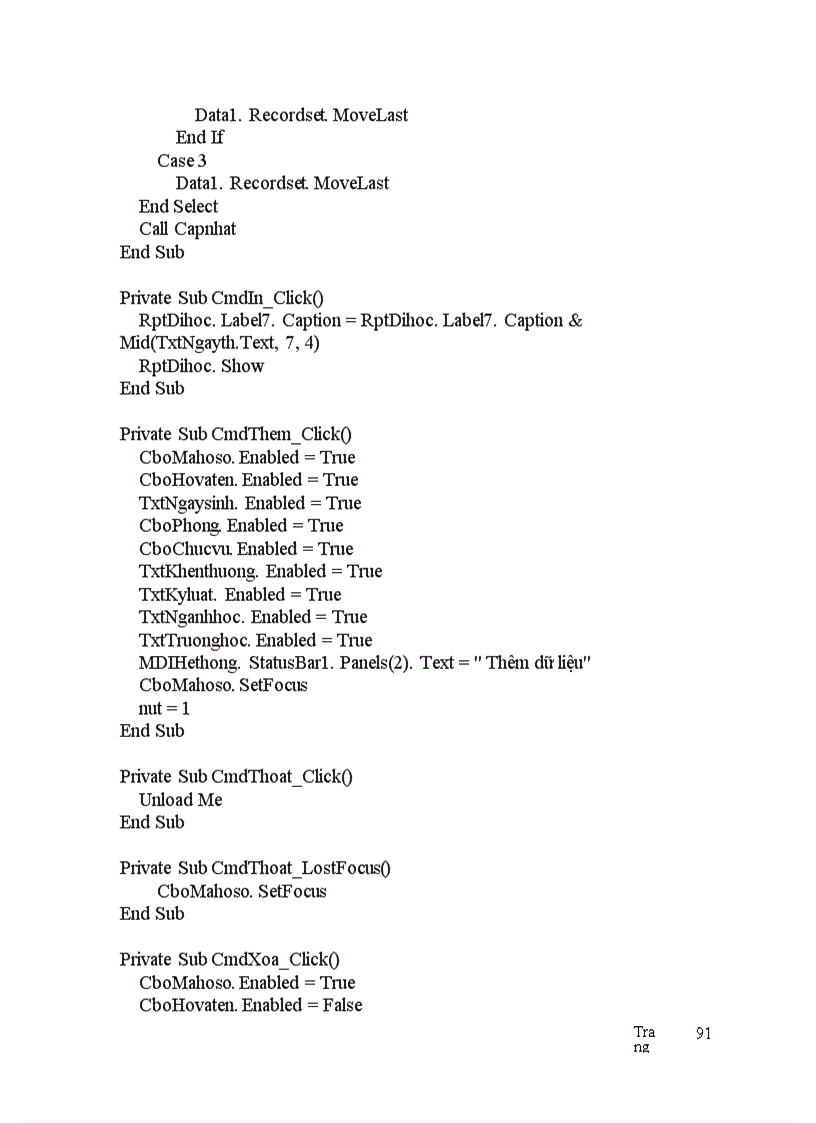 image for page Thiết kế tổng thể chương trình và tổ chức CSDL