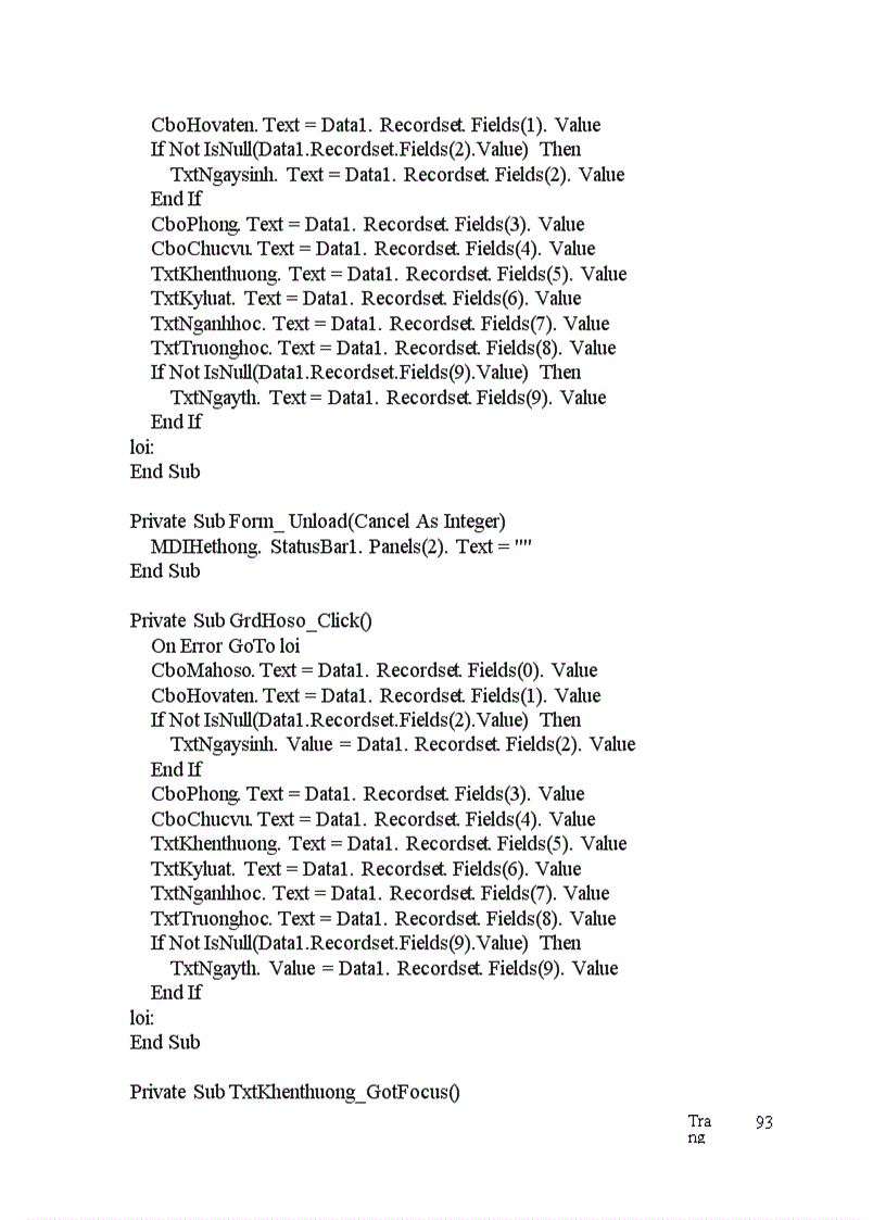 image for page Thiết kế tổng thể chương trình và tổ chức CSDL