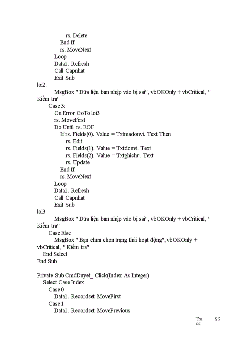 image for page Thiết kế tổng thể chương trình và tổ chức CSDL