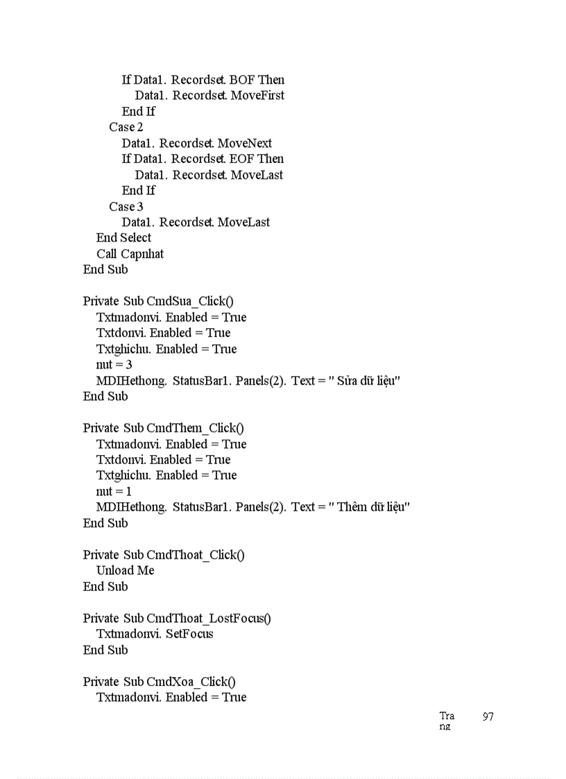 image for page Thiết kế tổng thể chương trình và tổ chức CSDL