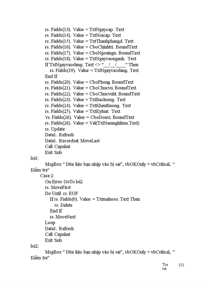 image for page Thiết kế tổng thể chương trình và tổ chức CSDL