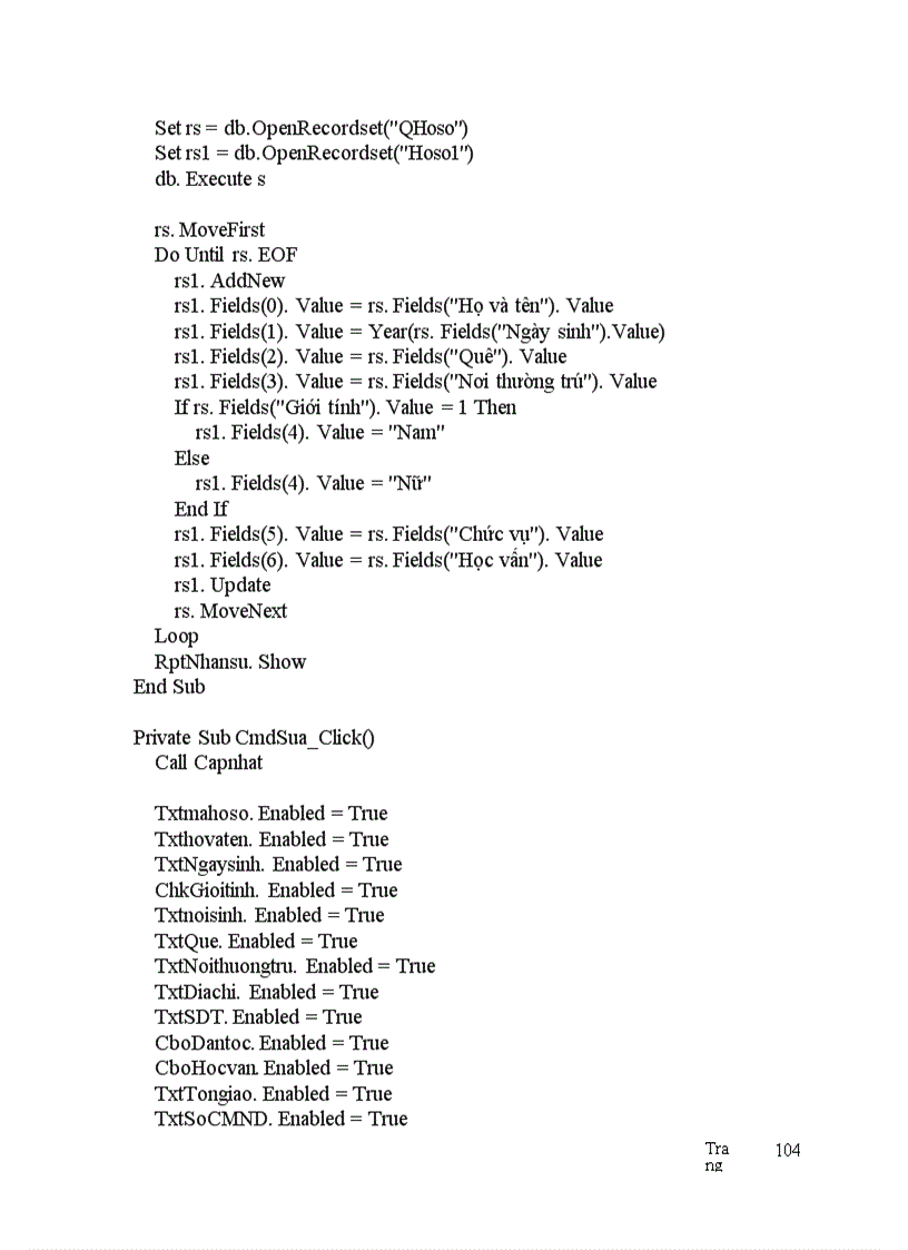 image for page Thiết kế tổng thể chương trình và tổ chức CSDL