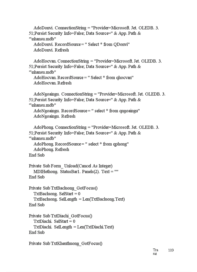 image for page Thiết kế tổng thể chương trình và tổ chức CSDL