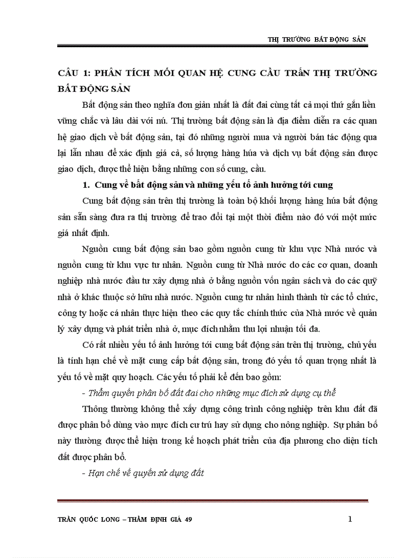 image for page Phân tích mối quan hệ cung cầu trên thị trường bất động sản