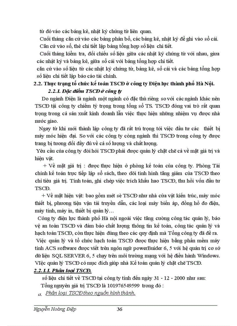 image for page Kế toán TSCĐ và phân tích tình hình trang bị và sử dụng TSCĐ trong công ty Điện lực TP Hà Nội
