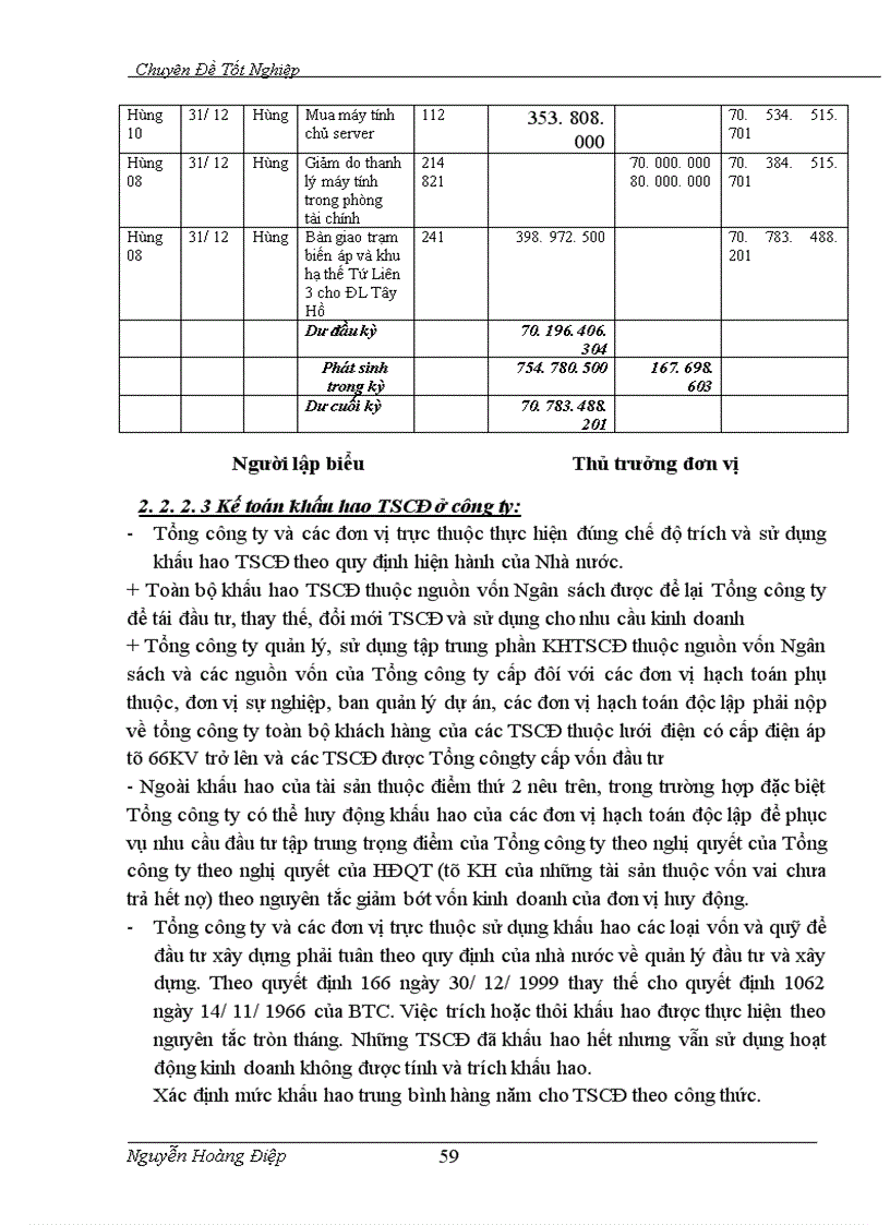 image for page Kế toán TSCĐ và phân tích tình hình trang bị và sử dụng TSCĐ trong công ty Điện lực TP Hà Nội