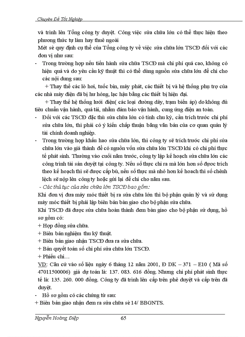 image for page Kế toán TSCĐ và phân tích tình hình trang bị và sử dụng TSCĐ trong công ty Điện lực TP Hà Nội
