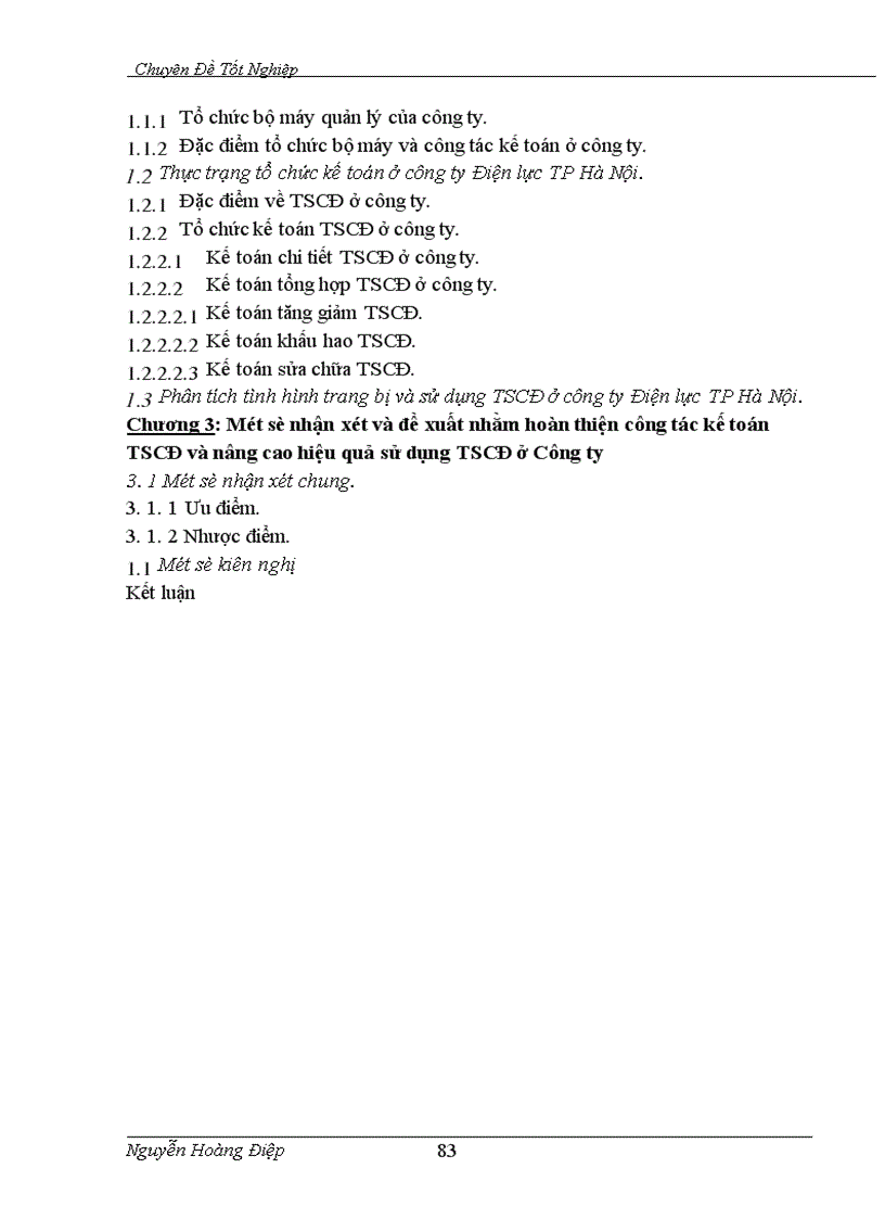 image for page Kế toán TSCĐ và phân tích tình hình trang bị và sử dụng TSCĐ trong công ty Điện lực TP Hà Nội