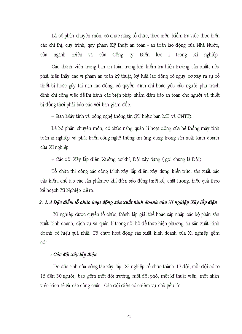 image for page Hoàn thiện công tác tổ chức hạch toán chi phí sản xuất và tính giá thành với việc tăng cường công tác quản trị tạiXí nghiệp xây lắp Điện - Công Ty Điện Lực I