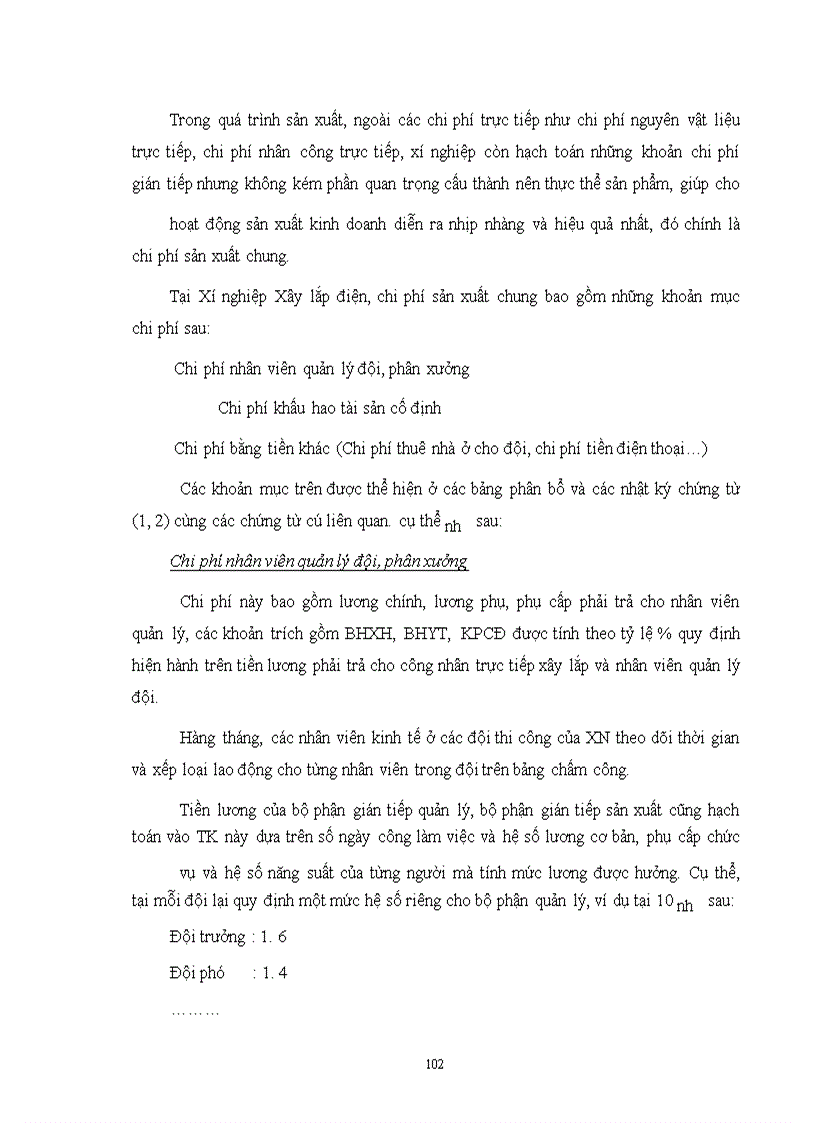 image for page Hoàn thiện công tác tổ chức hạch toán chi phí sản xuất và tính giá thành với việc tăng cường công tác quản trị tạiXí nghiệp xây lắp Điện - Công Ty Điện Lực I