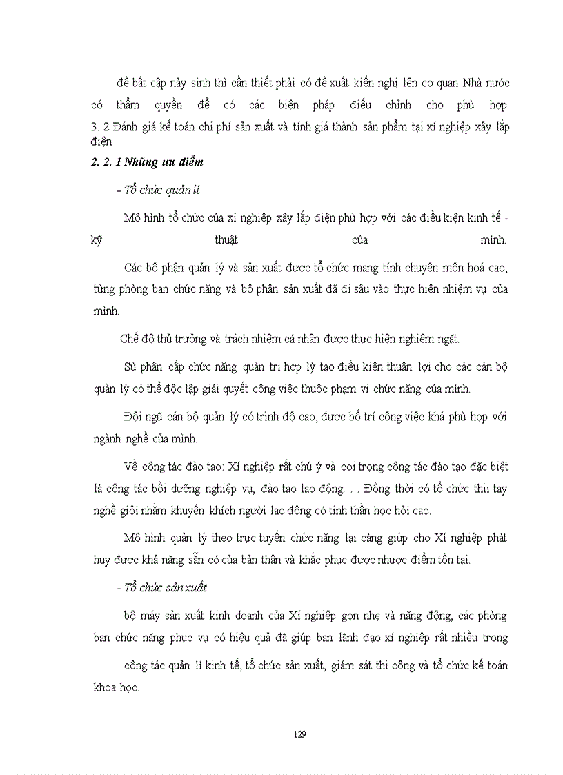 image for page Hoàn thiện công tác tổ chức hạch toán chi phí sản xuất và tính giá thành với việc tăng cường công tác quản trị tạiXí nghiệp xây lắp Điện - Công Ty Điện Lực I