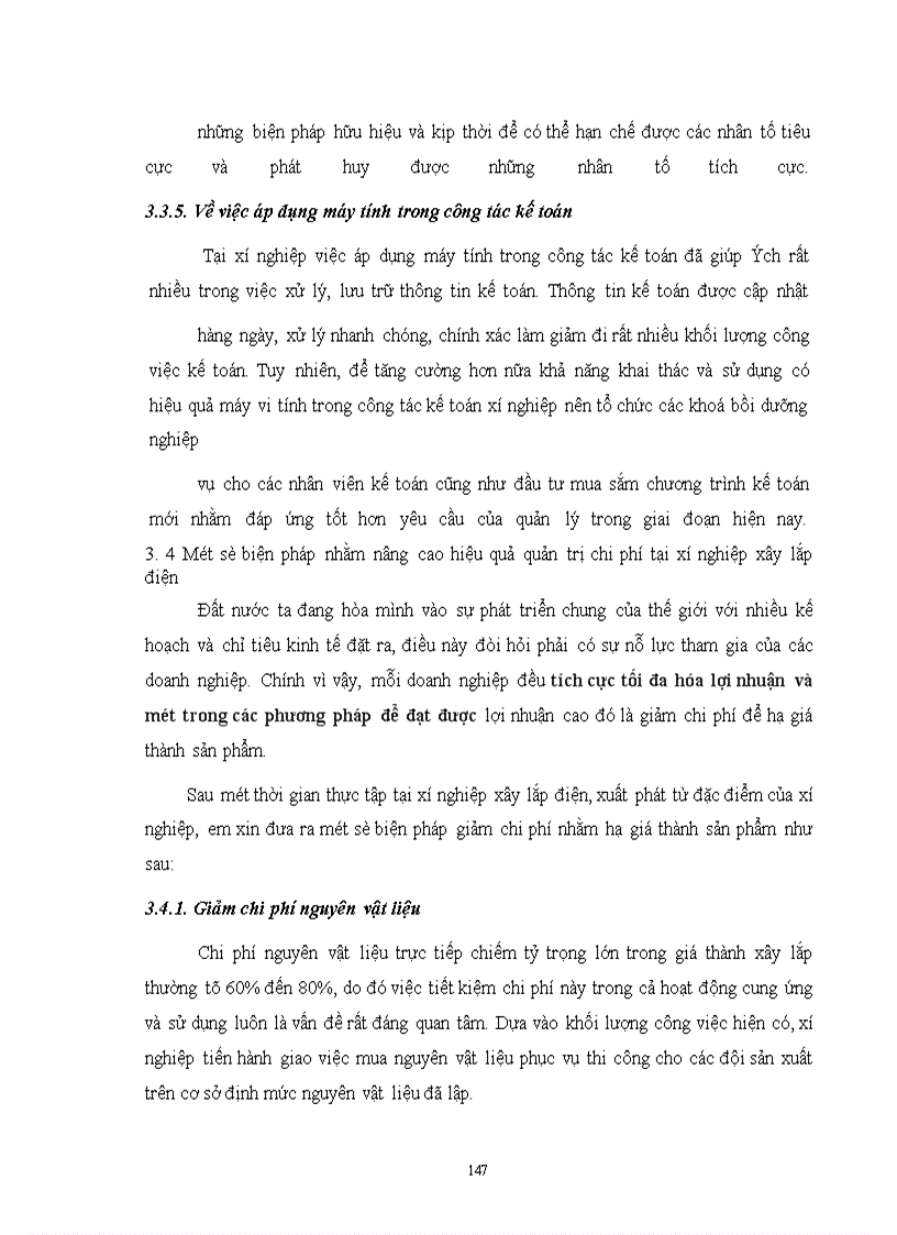 image for page Hoàn thiện công tác tổ chức hạch toán chi phí sản xuất và tính giá thành với việc tăng cường công tác quản trị tạiXí nghiệp xây lắp Điện - Công Ty Điện Lực I