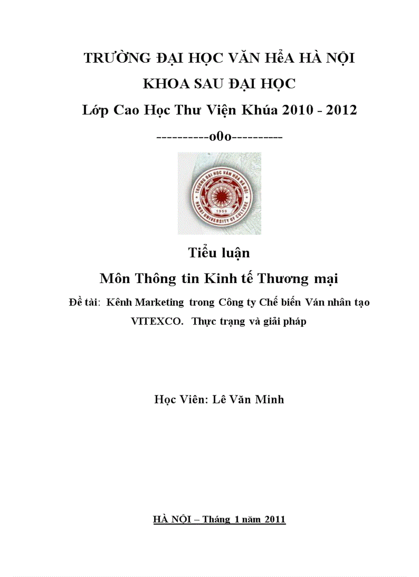 image for page Kênh Marketing trong Công ty Chế biến Ván nhân tạo VITEXCO