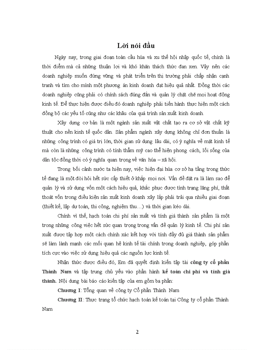 image for page Thực trạng tổ chức hạch toán kế toán tại Công ty cổ phần Thành Nam