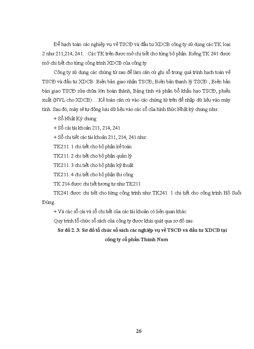 image for page Thực trạng tổ chức hạch toán kế toán tại Công ty cổ phần Thành Nam