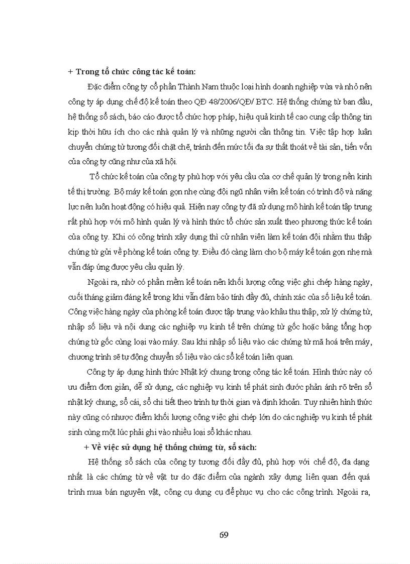 image for page Thực trạng tổ chức hạch toán kế toán tại Công ty cổ phần Thành Nam