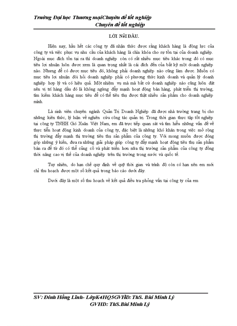 image for page Báo cáo tổng hợp kết quả điều tra và phỏng vấn tại công ty TNHH Gió Xuân Việt nam