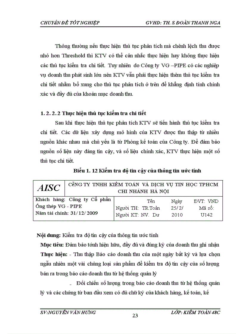 image for page Hoàn thiện quy trình kiểm toán khoản mục doanh thu bán hàng và cung cấp dịch vụ trong kiểm toán Báo cáo tài chính do Công ty Trách nhiệm hữu hạn Kiểm toán và Dịch vụ Tin học Thành phố Hồ Chí Minh thực hiện